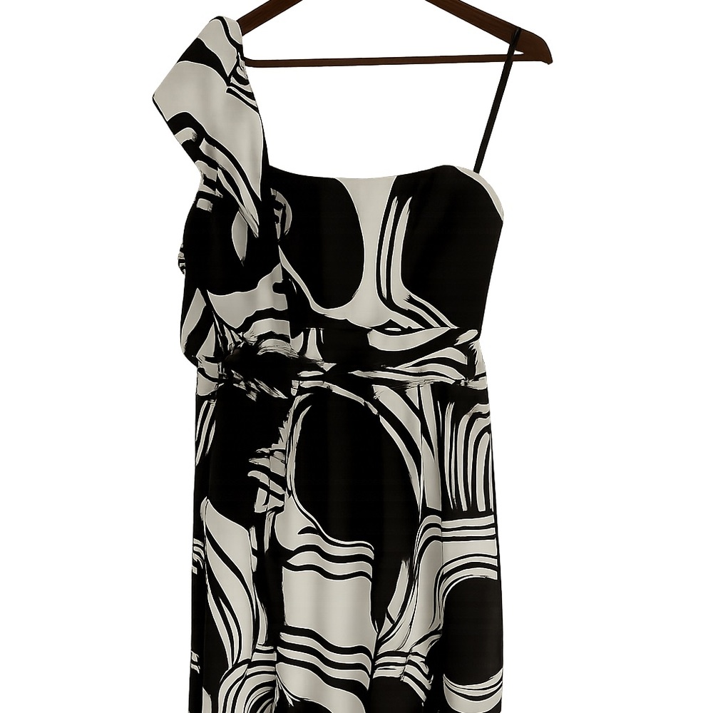 Elegant Black and White Women's Dress